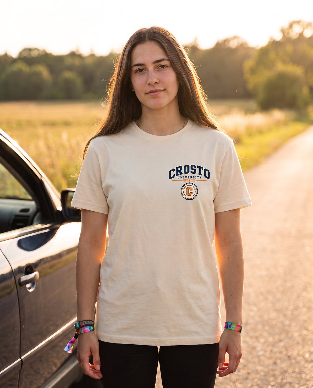 Too Cool for School Natural – T-Shirt - Detail