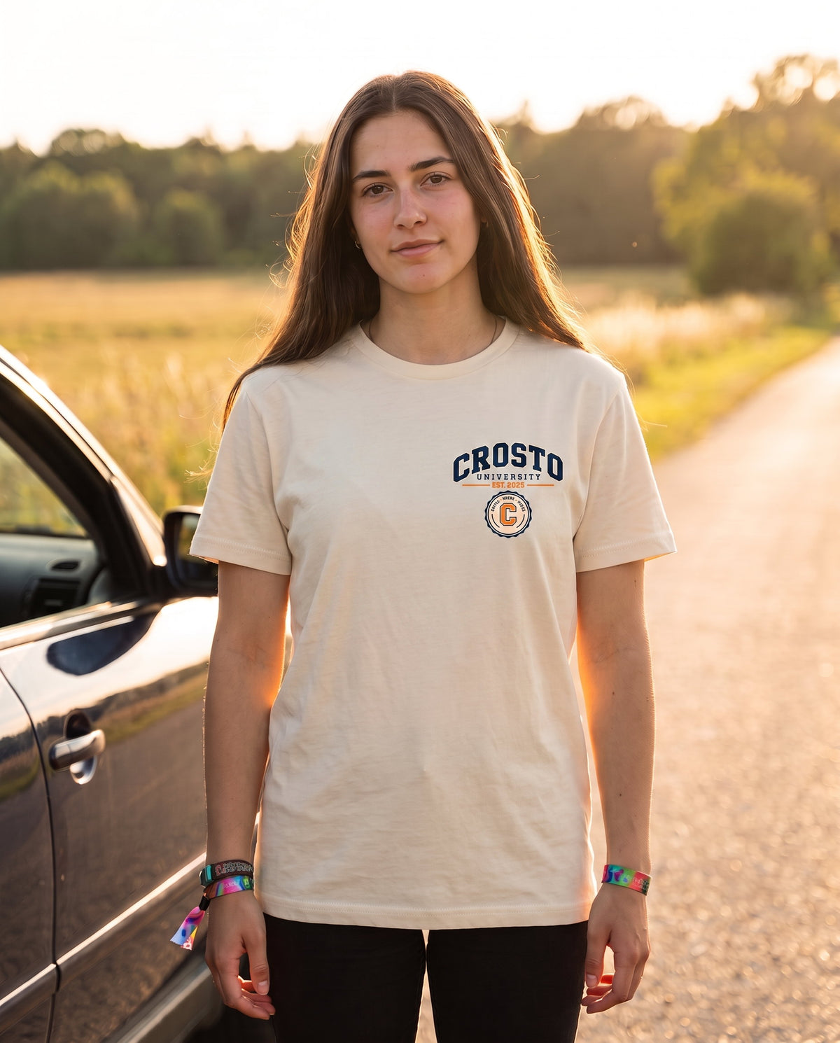 Too Cool for School Natural – T-Shirt - Detail