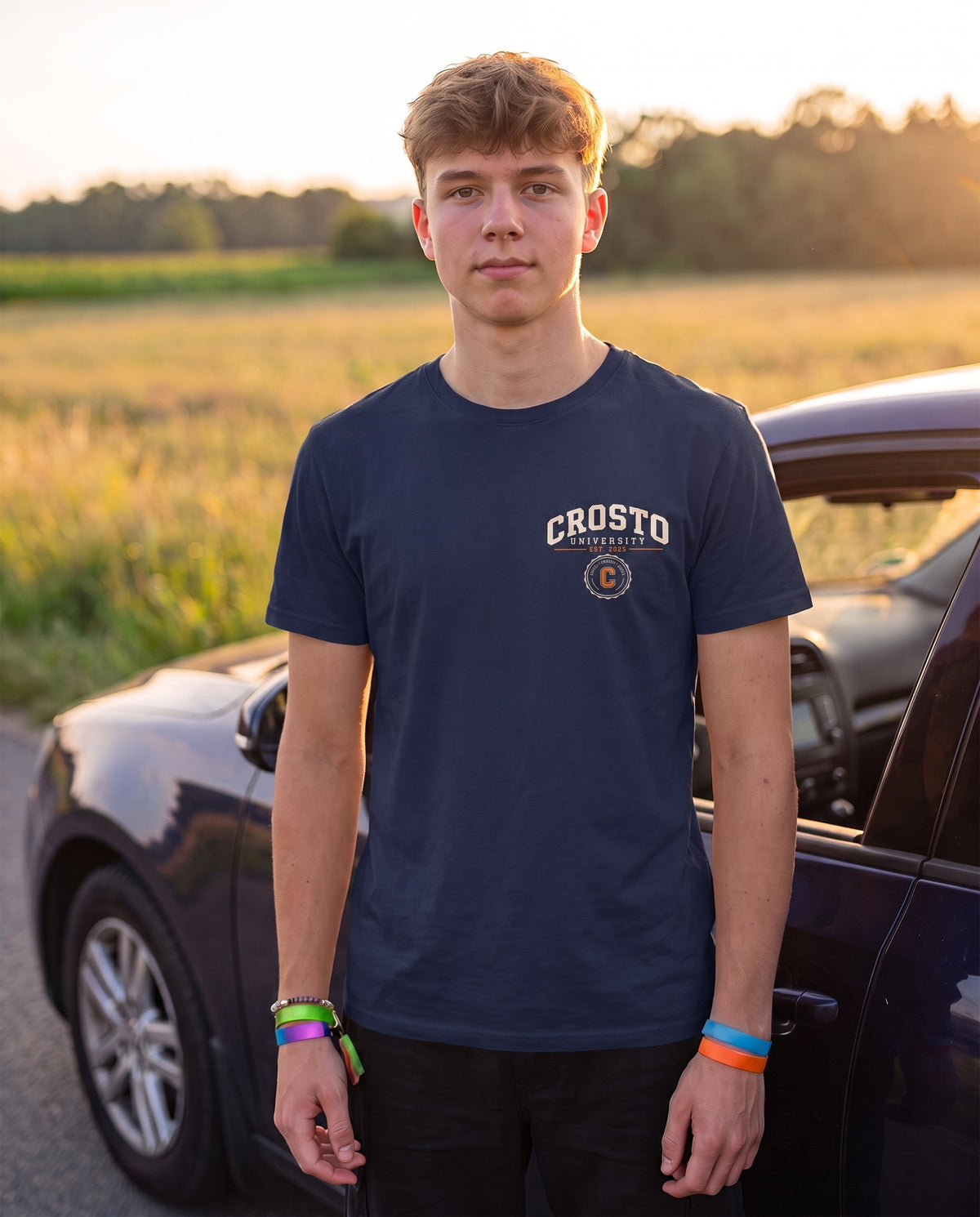 Too Cool for School Navy – T-Shirt - Detail