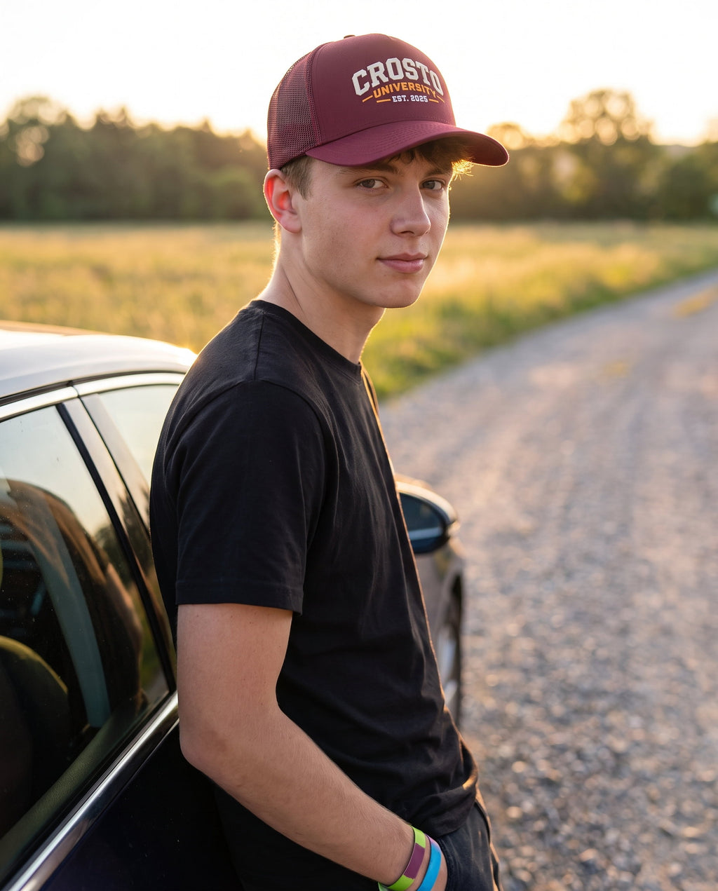 CROSTO University Cranberry – Trucker Cap - Hauptmotiv