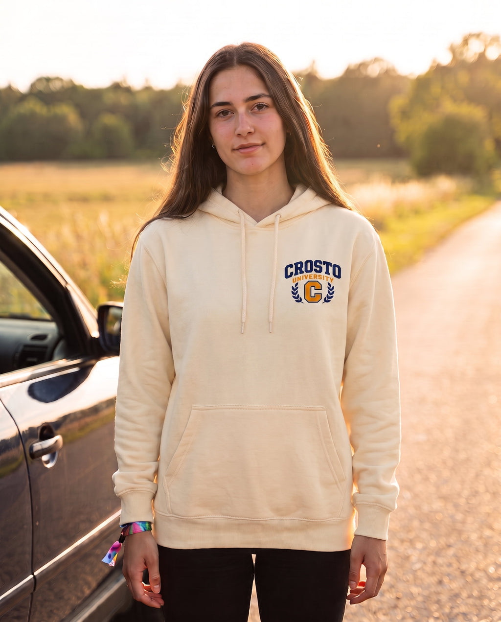 CROSTO University Bone – Hoodie - Detail