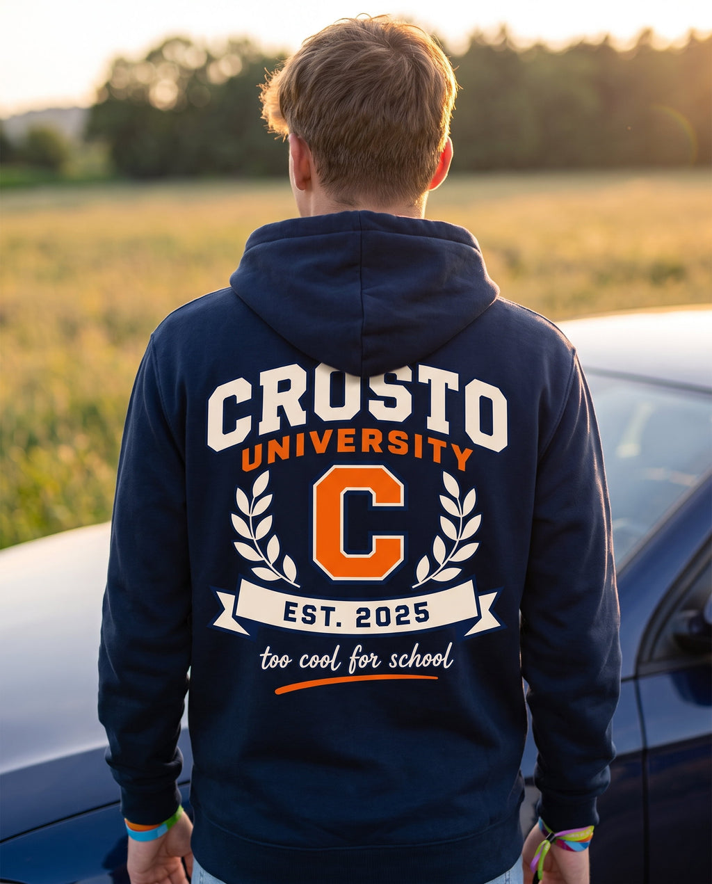 CROSTO University Navy – Hoodie - Hauptmotiv